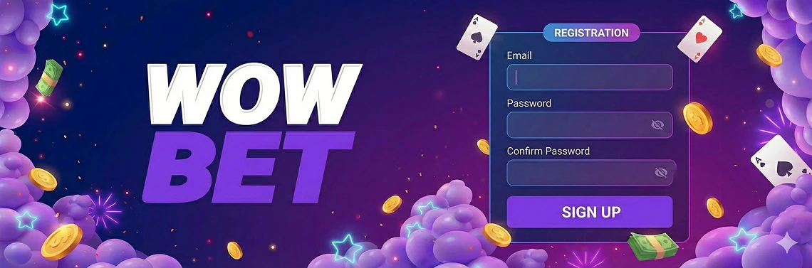 Tela de acesso e painel da conta pessoal na WOWBet
